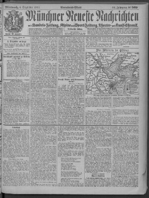 Münchner neueste Nachrichten Mittwoch 6. Dezember 1911