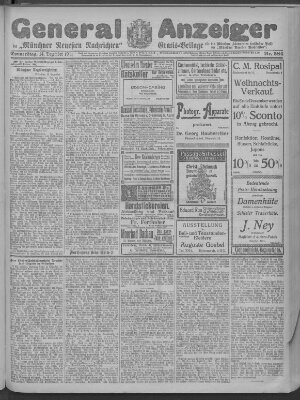 Münchner neueste Nachrichten Donnerstag 14. Dezember 1911