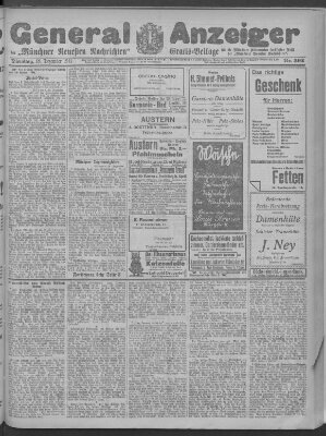 Münchner neueste Nachrichten Dienstag 19. Dezember 1911