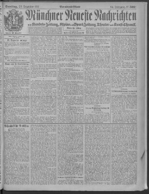 Münchner neueste Nachrichten Samstag 23. Dezember 1911