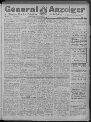 Münchner neueste Nachrichten Sonntag 5. Oktober 1913