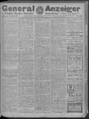 Münchner neueste Nachrichten Sonntag 12. Oktober 1913