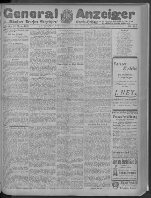 Münchner neueste Nachrichten Freitag 17. Oktober 1913