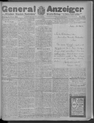 Münchner neueste Nachrichten Freitag 24. Oktober 1913