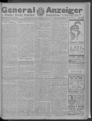 Münchner neueste Nachrichten Sonntag 26. Oktober 1913