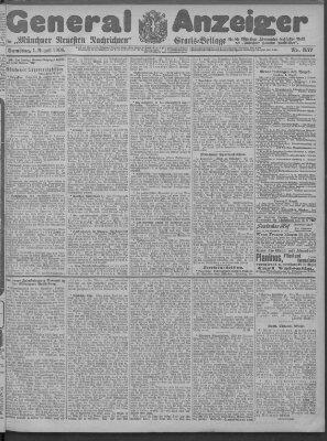 Münchner neueste Nachrichten Samstag 1. August 1908