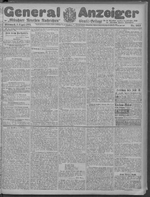 Münchner neueste Nachrichten Mittwoch 5. August 1908