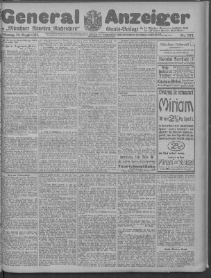 Münchner neueste Nachrichten Montag 10. August 1908