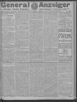 Münchner neueste Nachrichten Donnerstag 13. August 1908