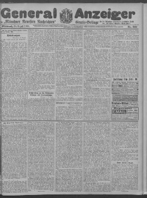 Münchner neueste Nachrichten Mittwoch 26. August 1908