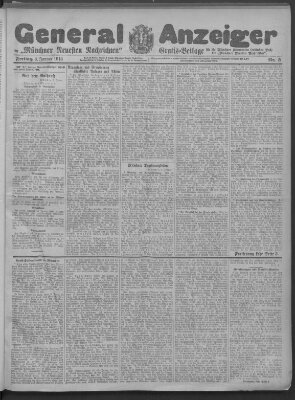 Münchner neueste Nachrichten Freitag 3. Januar 1913