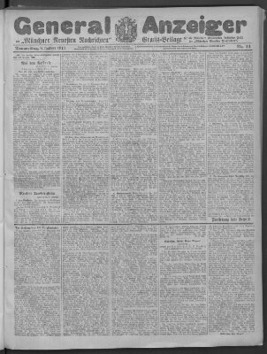 Münchner neueste Nachrichten Donnerstag 9. Januar 1913