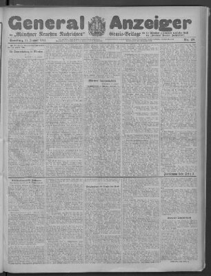 Münchner neueste Nachrichten Samstag 11. Januar 1913