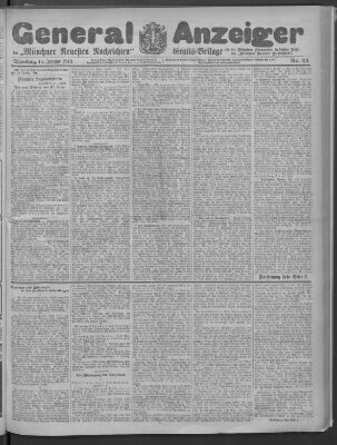 Münchner neueste Nachrichten Dienstag 14. Januar 1913