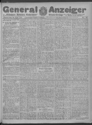 Münchner neueste Nachrichten Donnerstag 23. Januar 1913