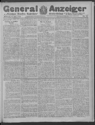 Münchner neueste Nachrichten Mittwoch 29. Januar 1913