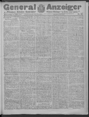 Münchner neueste Nachrichten Donnerstag 30. Januar 1913