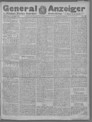 Münchner neueste Nachrichten Dienstag 4. Februar 1913