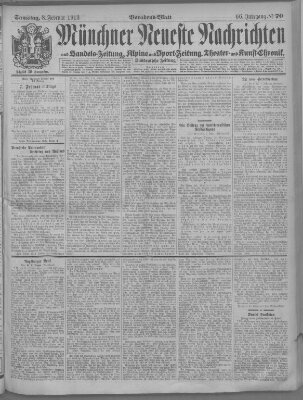 Münchner neueste Nachrichten Samstag 8. Februar 1913