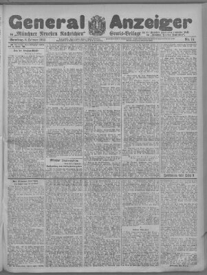 Münchner neueste Nachrichten Samstag 8. Februar 1913