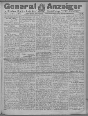 Münchner neueste Nachrichten Mittwoch 12. Februar 1913