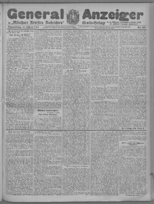 Münchner neueste Nachrichten Donnerstag 13. Februar 1913