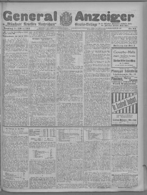 Münchner neueste Nachrichten Samstag 15. Februar 1913