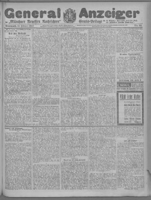 Münchner neueste Nachrichten Mittwoch 19. Februar 1913