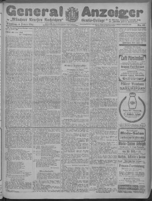 Münchner neueste Nachrichten Dienstag 6. Januar 1914