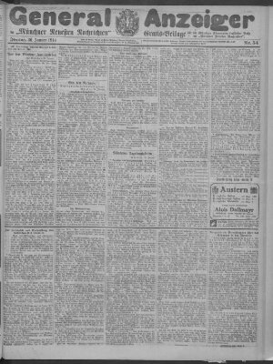 Münchner neueste Nachrichten Freitag 30. Januar 1914