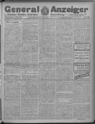 Münchner neueste Nachrichten Donnerstag 6. März 1913