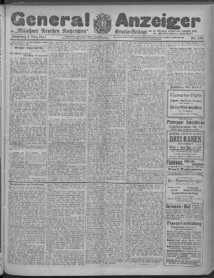 Münchner neueste Nachrichten Samstag 8. März 1913