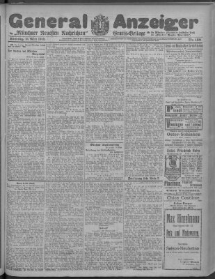 Münchner neueste Nachrichten Sonntag 16. März 1913