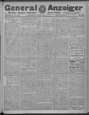 Münchner neueste Nachrichten Samstag 22. März 1913