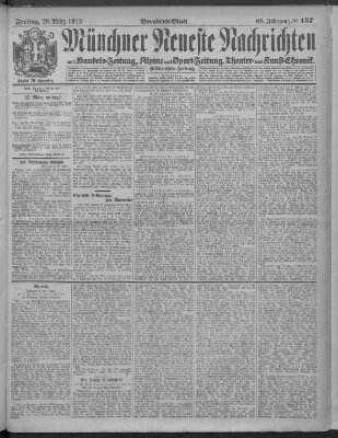 Münchner neueste Nachrichten Freitag 28. März 1913