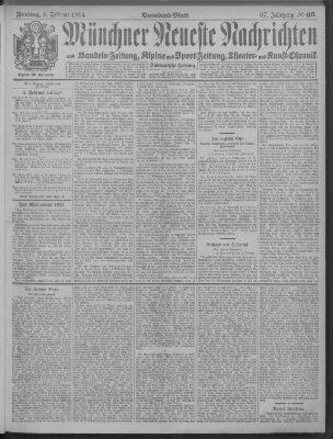 Münchner neueste Nachrichten Freitag 6. Februar 1914