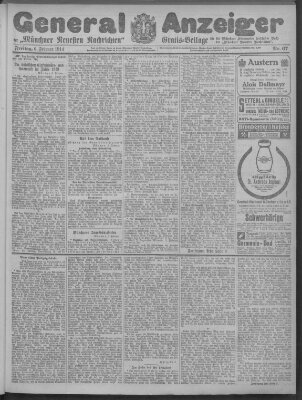 Münchner neueste Nachrichten Freitag 6. Februar 1914