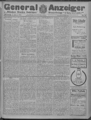 Münchner neueste Nachrichten Mittwoch 11. Februar 1914