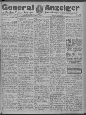 Münchner neueste Nachrichten Sonntag 15. Februar 1914