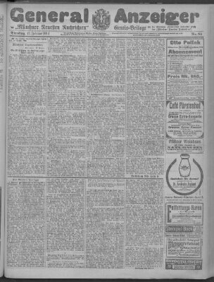 Münchner neueste Nachrichten Dienstag 17. Februar 1914