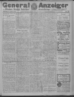 Münchner neueste Nachrichten Samstag 21. Februar 1914