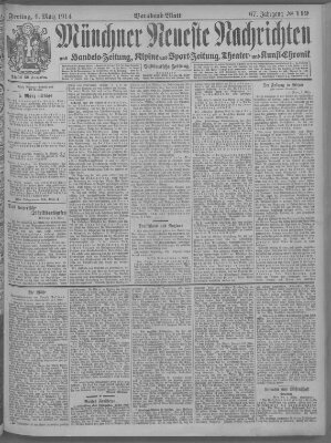 Münchner neueste Nachrichten Freitag 6. März 1914