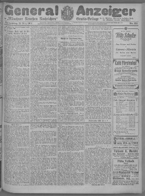 Münchner neueste Nachrichten Donnerstag 12. März 1914