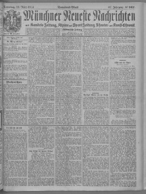 Münchner neueste Nachrichten Sonntag 29. März 1914