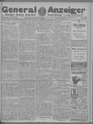 Münchner neueste Nachrichten Sonntag 29. März 1914