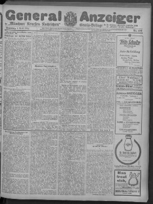 Münchner neueste Nachrichten Sonntag 5. April 1914