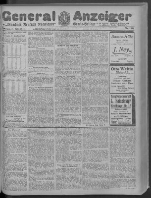 Münchner neueste Nachrichten Freitag 17. April 1914