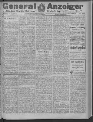 Münchner neueste Nachrichten Freitag 11. April 1913