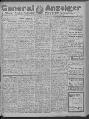 Münchner neueste Nachrichten Dienstag 15. April 1913