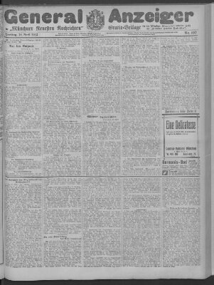 Münchner neueste Nachrichten Freitag 18. April 1913